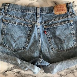 Vintage High Waisted Levi’s Cutoff Denim Shorts